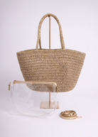 Sac crochet en coton et lurex fait main photo studio. 